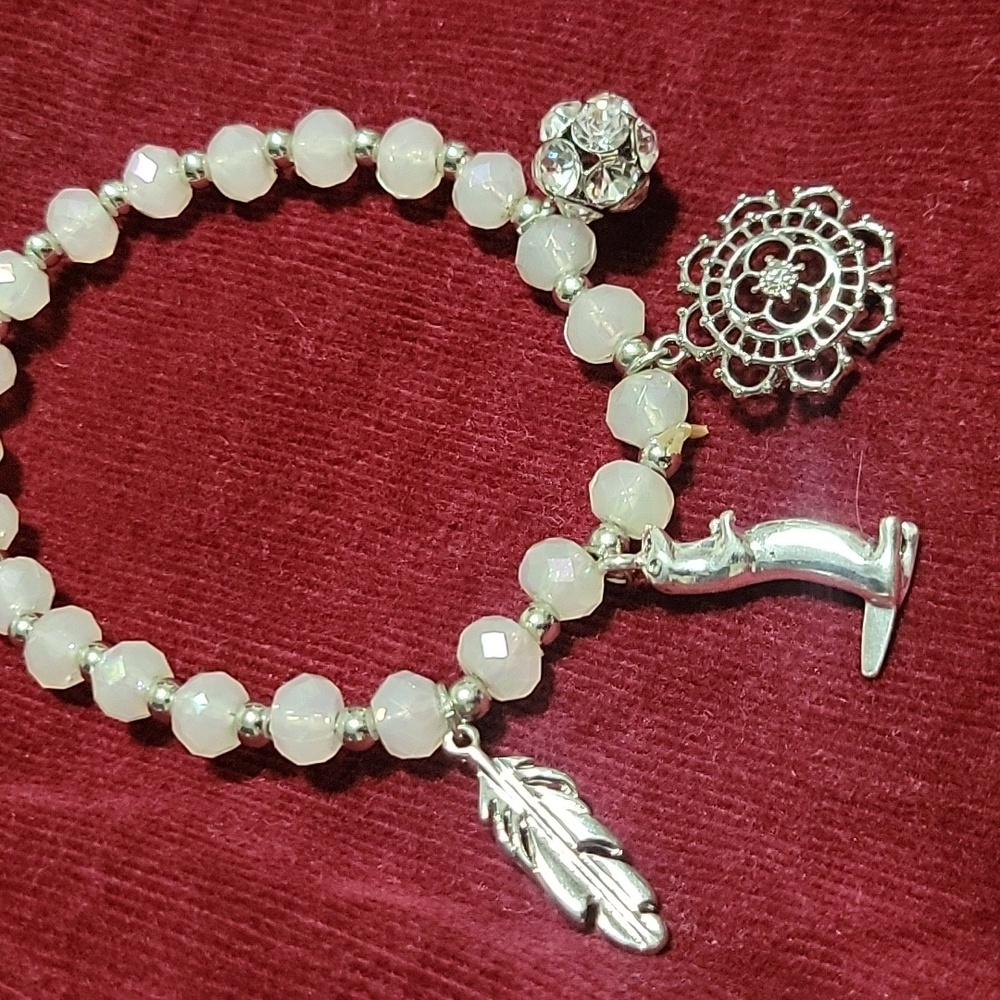Beaded chain ferret otter bracelet